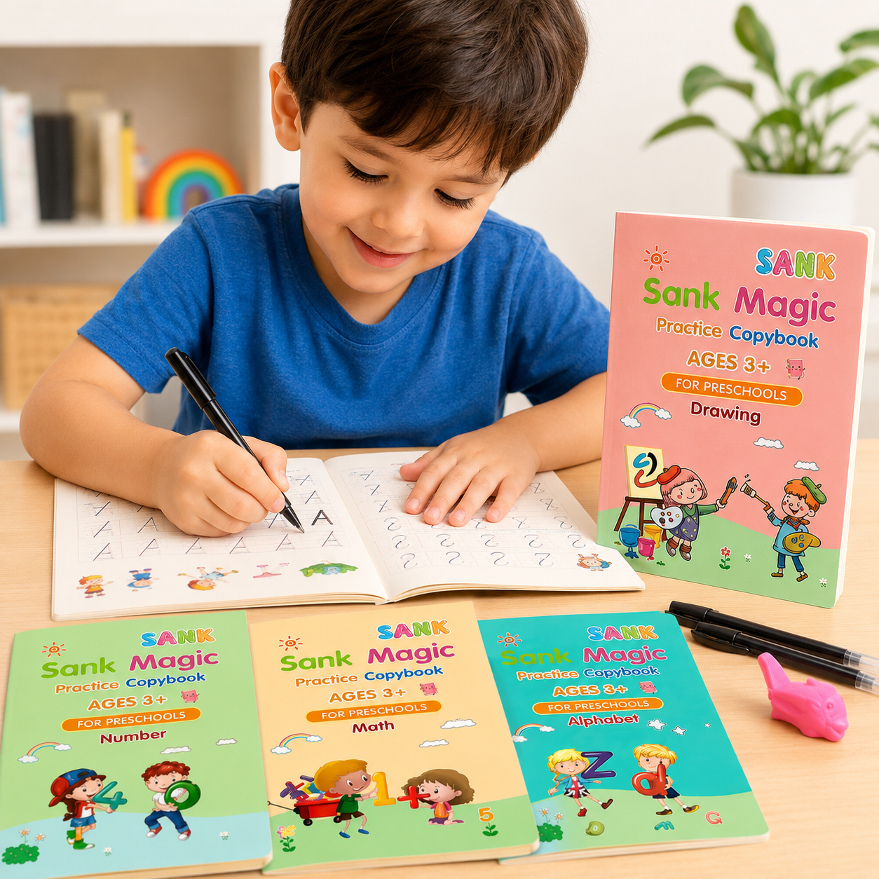 Kit de 4 Cuadernos Mágicos Reutilizables | Para niños