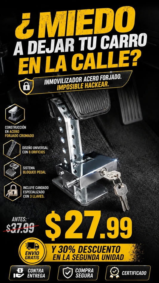 Bloqueo Seguro Pedal Carro Con Candado