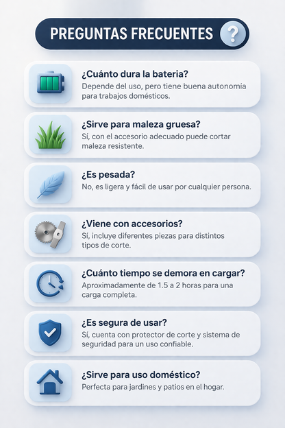Cortadora de Césped 2 en 1 Inalámbrica – Incluye 2 Baterías