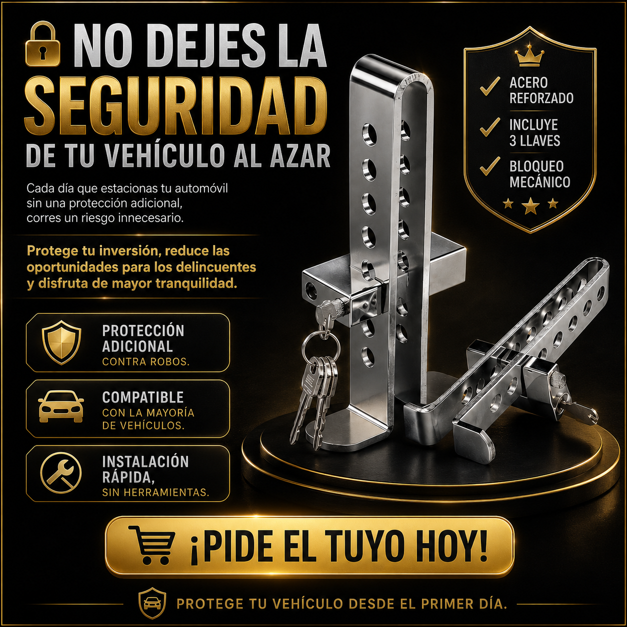 BLOQUEO DE PEDAL | Acero Reforzado