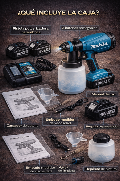 Makita SprayForce X™ – Potencia inalámbrica con acabado profesional