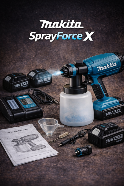 Makita SprayForce X™ – Potencia inalámbrica con acabado profesional